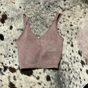 Light purple cropped shirt